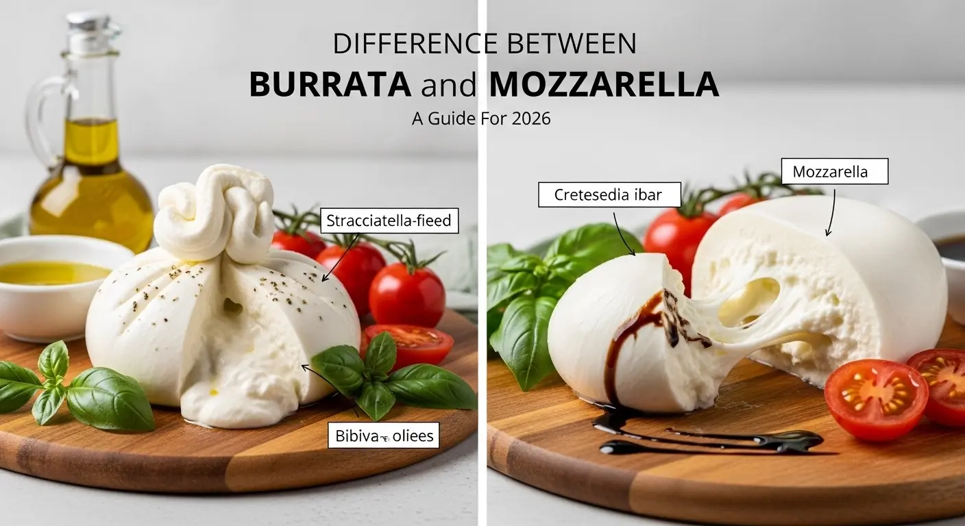Difference Between Burrata and Mozzarella