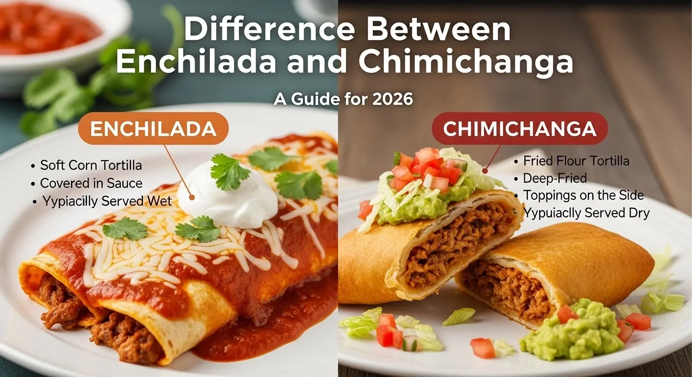 Difference Between Enchilada and Chimichanga