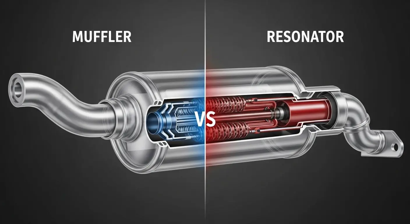 Difference between Muffler and Resonator