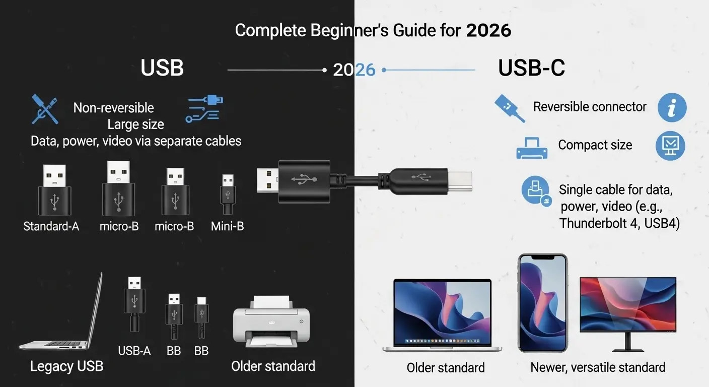 Difference between USB and USB-C
