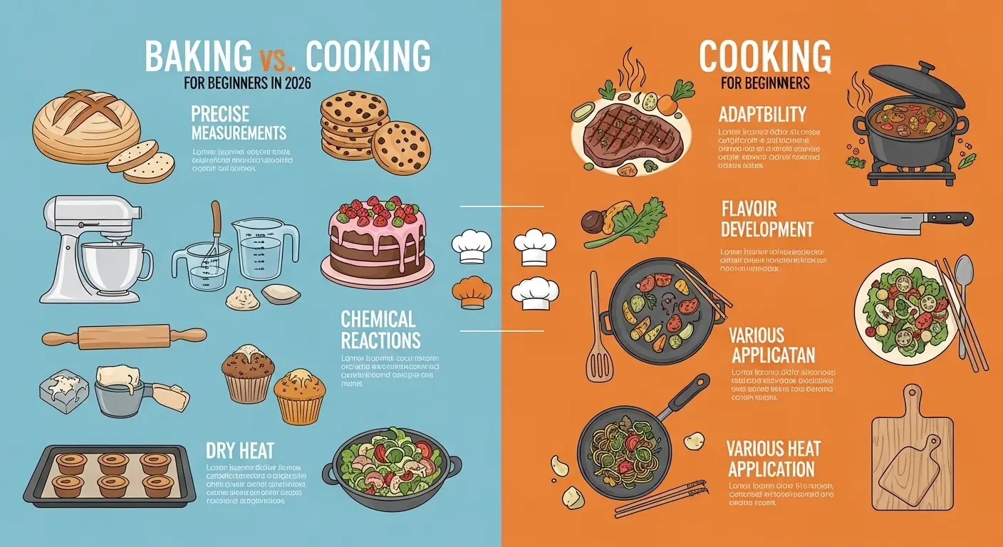 Difference Between Baking and Cooking