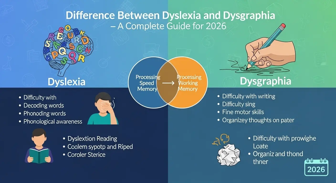 Difference Between Dyslexia and Dysgraphia
