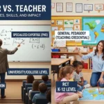 Difference Between Professor and Teacher