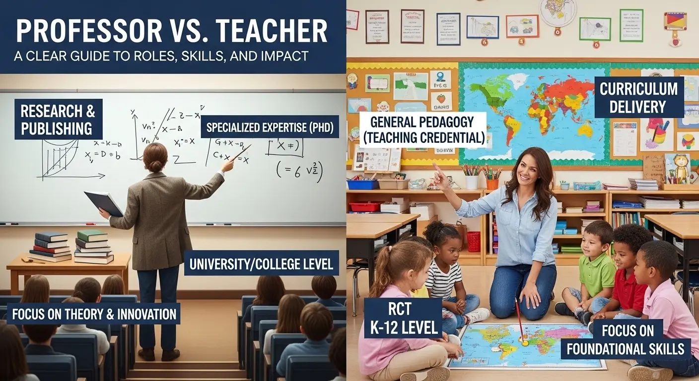 Difference Between Professor and Teacher