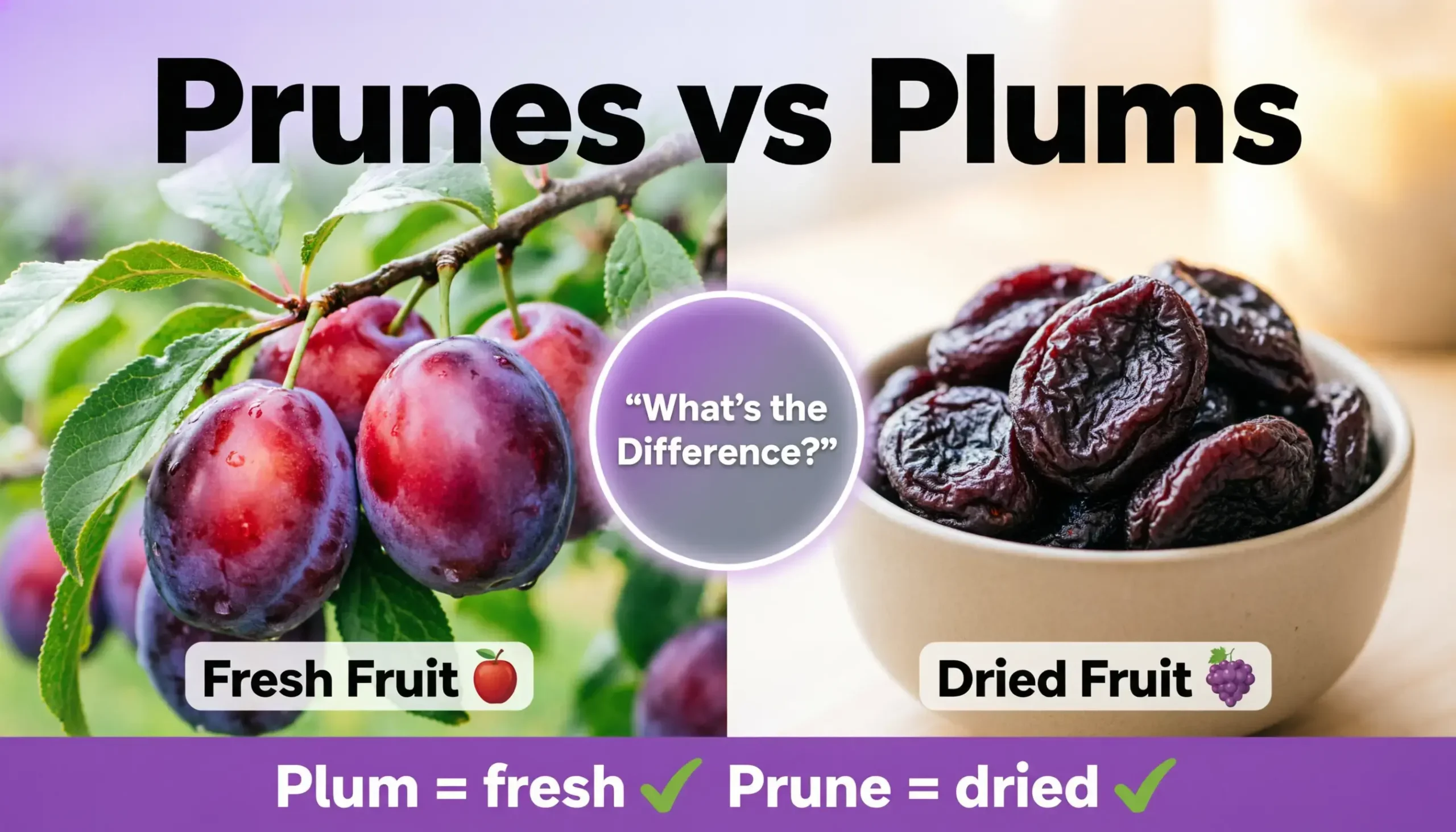 Difference Between Prunes and Plums