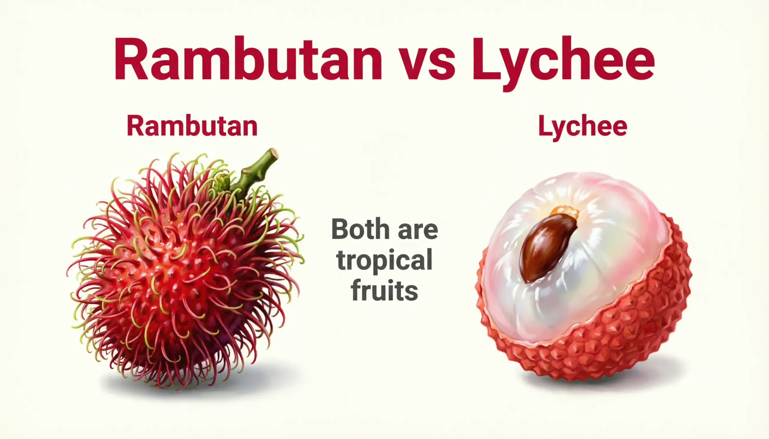 Difference Between Rambutan and Lychee