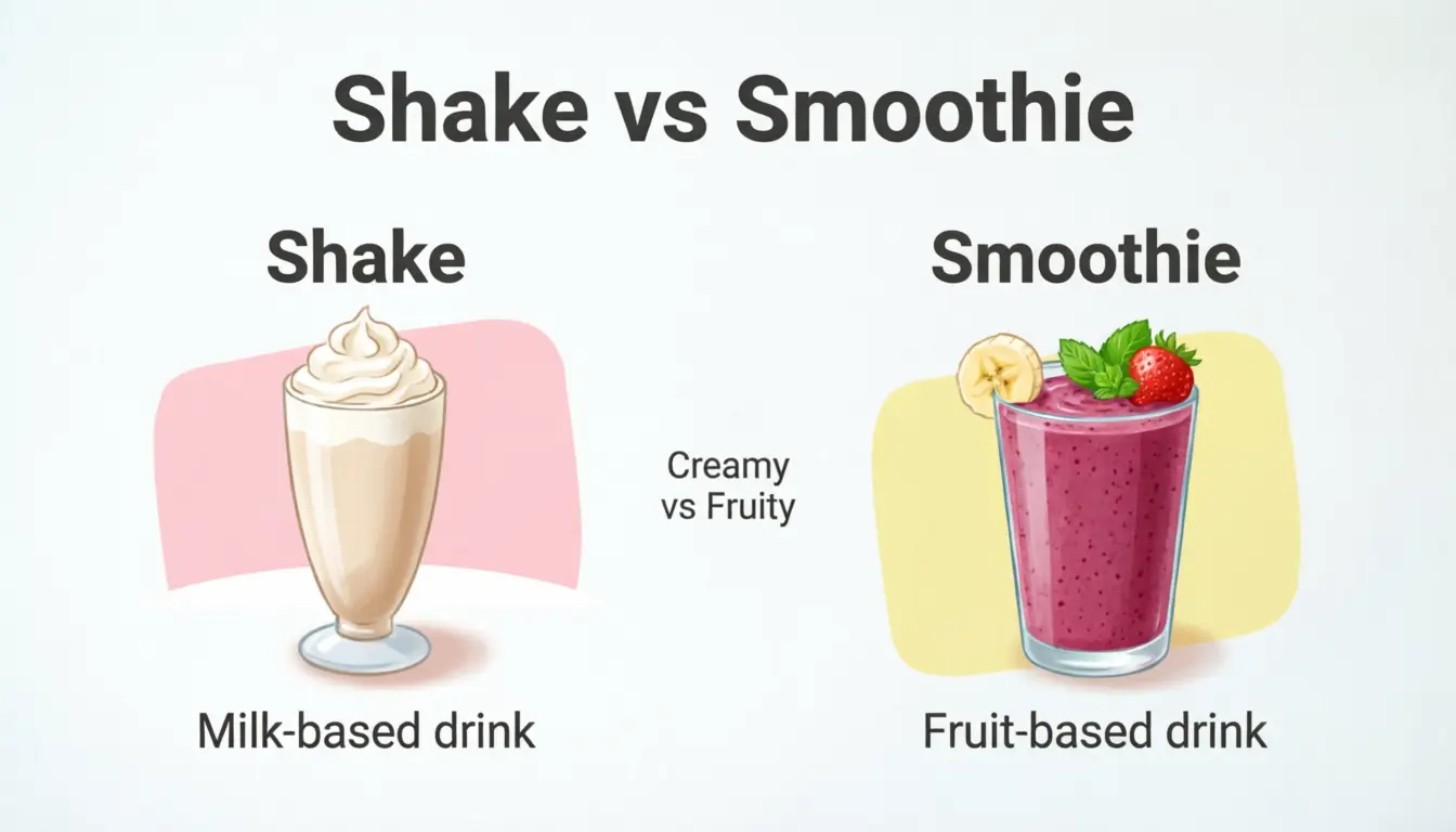 Difference Between Shake and Smoothie